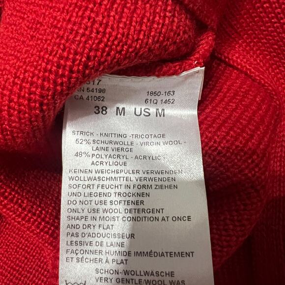 Bogner Fire Ice Jacket Womens Medium Full Zip Knit Red Wool Blend Ski Snow - Picture 7 of 8